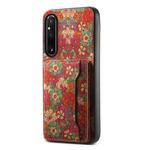 For Sony Xperia 1 V Card Slot Holder Phone Case(Summer Red)