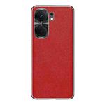 For vivo iQOO Neo9 Pro Silver Edge Cross Texture PU Leather Phone Case(Red)