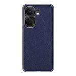 For vivo iQOO Neo9 Silver Edge Cross Texture PU Leather Phone Case(Sapphire Blue)