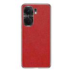 For vivo iQOO Neo9 Silver Edge Cross Texture PU Leather Phone Case(Red)