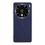 For vivo X100s Silver Edge Cross Texture PU Leather Phone Case(Sapphire Blue)