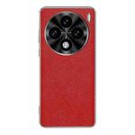 For vivo X100s Silver Edge Cross Texture PU Leather Phone Case(Red)