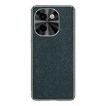 For vivo Y200 Silver Edge Cross Texture PU Leather Phone Case(Dark Green)