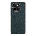 For vivo Y200t Silver Edge Cross Texture PU Leather Phone Case(Dark Green)