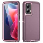 For Motorola Moto G Play 5G 2024 Life Waterproof Rugged PC + Silicone Phone Case(Purple + Pink)