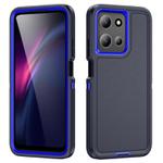 For Motorola Moto G 5G 2025 Life Waterproof Rugged PC + Silicone Phone Case(Dark Blue + Royal Blue)