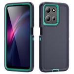 For Motorola Moto G 5G 2025 Life Waterproof Rugged PC + Silicone Phone Case(Dark Blue + Light Blue)