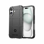 For iPhone 16 Plus Full Coverage Shockproof TPU Phone Case(Black)