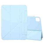 For iPad Pro 11 2024 Y-Shape Double-sided Clip Magnetic Smart Tablet Case(Blue)