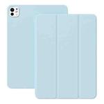 For iPad Pro 11 2024 Ultra-thin Double-sided Clip Magnetic Smart Tablet Case(Sky Blue)