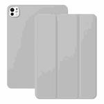 For iPad Pro 11 2024 Ultra-thin Double-sided Clip Magnetic Smart Tablet Case(Grey)