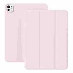 For iPad Pro 11 2024 Ultra-thin Double-sided Clip Magnetic Smart Tablet Case(Pink)