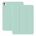 For iPad Pro 11 2024 Ultra-thin Double-sided Clip Magnetic Smart Tablet Case(Mint Green)