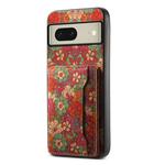 For Google Pixel 8 Card Slot Holder Phone Case(Summer Red)