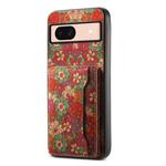 For Google Pixel 8a Card Slot Holder Phone Case(Summer Red)