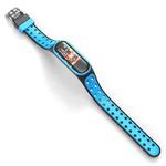 For Xiaomi Mi Band 5 Silicone Double Buckle Replacement Wrist Strap(Black+Blue)