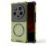 For Xiaomi 13 Ultra Honeycomb Magnetic Ring Shockproof Phone Case(Green)