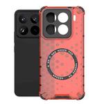 For Xiaomi 15 Pro Honeycomb Magnetic Ring Shockproof Phone Case(Red)