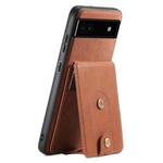 For Google Pixel 6a Denior D14 NK Retro Pattern MagSafe Magnetic Card Holder Leather Phone Case(Brown)