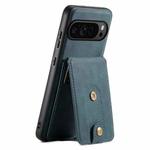 For Google Pixel 9 Pro Denior D14 NK Retro Pattern MagSafe Magnetic Card Holder Leather Phone Case(Blue)