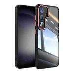For Samsung Galaxy S24 FE 5G Acrylic Hybrid TPU Armor Shockproof Phone Case(Black Red)
