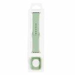 For Apple Watch Series 6 & SE & 5 & 4 44mm Silicone Watch Band + Watch Protective Case Set(Mint Green)