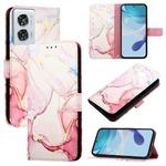 For Motorola Edge 50 Fusion PT003 Marble Pattern Flip Leather Phone Case(Rose Gold)