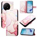 For TCL 50 XL PT003 Marble Pattern Flip Leather Phone Case(Rose Gold)