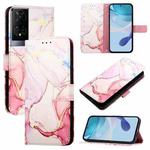 For TCL 50XE 5G PT003 Marble Pattern Flip Leather Phone Case(Rose Gold)
