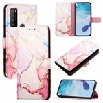 For TCL 30 XL T701DL PT003 Marble Pattern Flip Leather Phone Case(Rose Gold)
