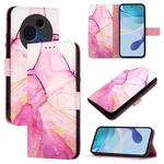 For TCL 60 NxtPaper PT003 Marble Pattern Flip Leather Phone Case(Pink Purple Gold)