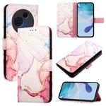 For TCL 60 NxtPaper PT003 Marble Pattern Flip Leather Phone Case(Rose Gold)