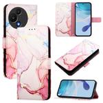For TCL 605 / 6SE PT003 Marble Pattern Flip Leather Phone Case(Rose Gold)