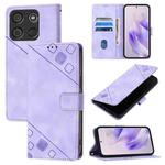 For Itel A60 / A60s Skin Feel Embossed Leather Phone Case(Light Purple)