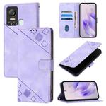 For Itel S18 / Vision 5 Skin Feel Embossed Leather Phone Case(Light Purple)