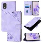 For Itel A23 Pro / A17 Skin Feel Embossed Leather Phone Case(Light Purple)