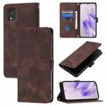 For Itel A23 Pro / A17 Skin Feel Embossed Leather Phone Case(Brown)