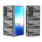 For Honor Magic Vs2 Colorful Rhombic Texture Transparent Frame PU Phone Case(Black White)