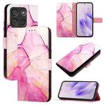 For itel A60 / A60s PT003 Marble Pattern Flip Leather Phone Case(Pink Purple Gold)