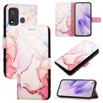 For itel P17 / A27 PT003 Marble Pattern Flip Leather Phone Case(Rose Gold)