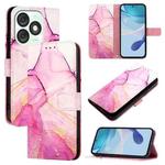 For itel A50 PT003 Marble Pattern Flip Leather Phone Case(Pink Purple Gold)