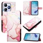 For itel A90 4G PT003 Marble Pattern Flip Leather Phone Case(Rose Gold)