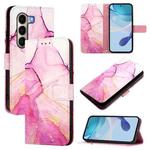 For itel A95 5G PT003 Marble Pattern Flip Leather Phone Case(Pink Purple Gold)