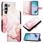 For itel A95 5G PT003 Marble Pattern Flip Leather Phone Case(Rose Gold)