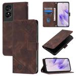 For TCL 50 SE Skin Feel Embossed Leather Phone Case(Brown)