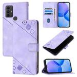 For TCL 305 / 306 / 30 SE-AL02 Skin Feel Embossed Leather Phone Case(Light Purple)