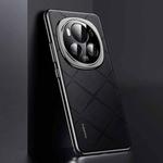 For Honor Magic6 Plain Leather PC Phone Case(Black)