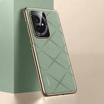 For Honor 100 Plain Leather PC Phone Case(Green)