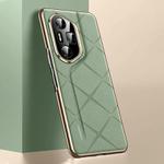 For Honor 300 Pro Plain Leather PC Phone Case(Green)