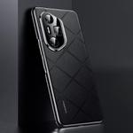 For Honor 300 Ultra Plain Leather PC Phone Case(Black)